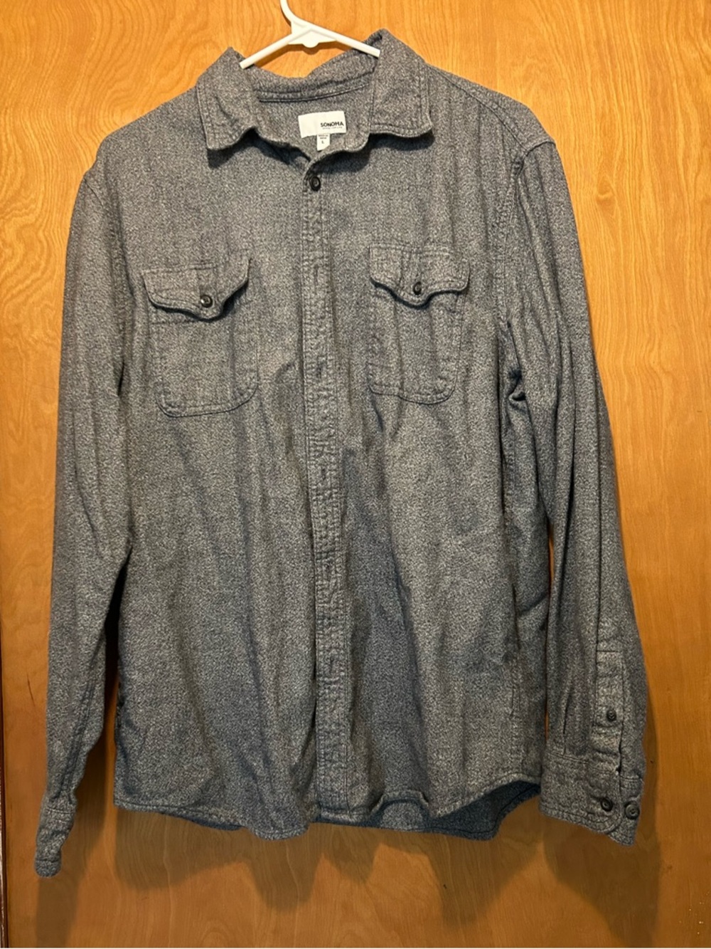 Sonoma Men’s Lightweight Button-Up Shirt - Heather Gray